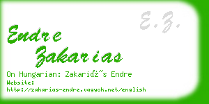 endre zakarias business card